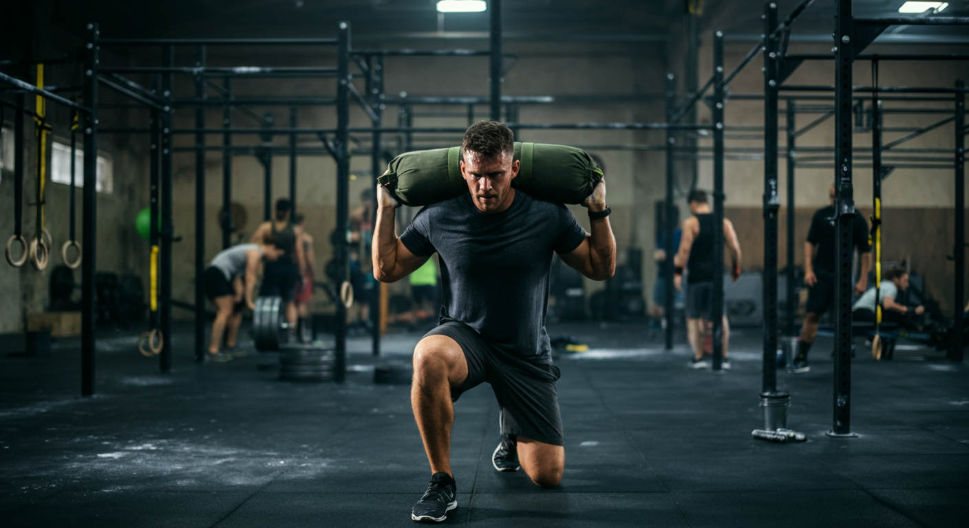 Guia HYROX Sandbag Lunge 2026: Técnica, Erros e Treino