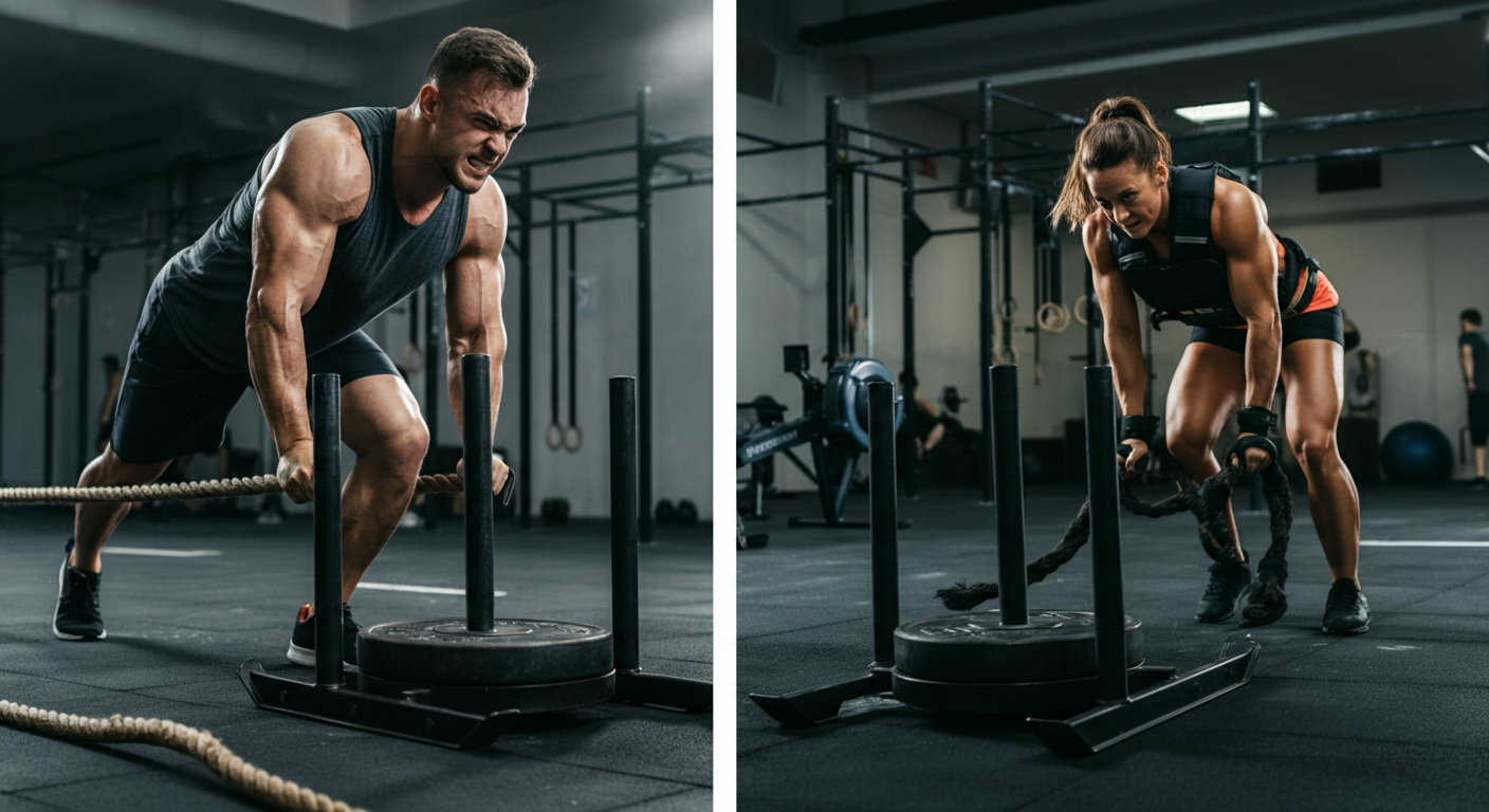 Sled Pull Hyrox: Corda vs. Colete – Guia Definitivo 2026